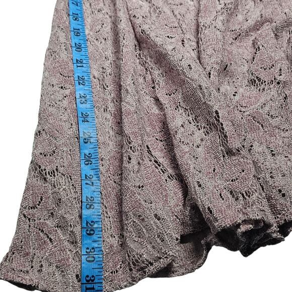 Free People Ruby Crochet Lace Mini Dress Mauve Size S * Dress ONLY - No Slip! - Picture 12 of 13